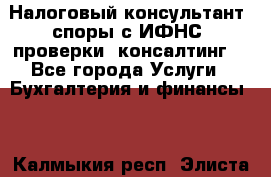 Налоговый консультант (споры с ИФНС, проверки, консалтинг) - Все города Услуги » Бухгалтерия и финансы   . Калмыкия респ.,Элиста г.